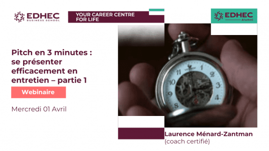 Carrière - Webinaire "Pitch en 3 minutes : se présenter efficacement en entretien" – partie 1