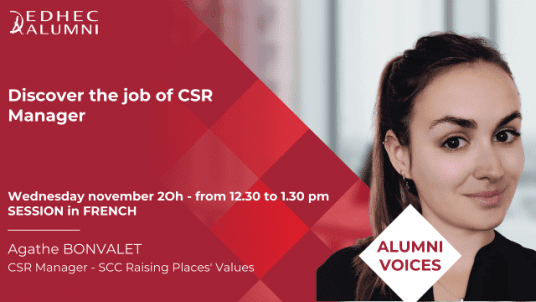 ALUMNI VOICES - Les métiers de la RSE  avec Agathe BONVALET- SCC Raising Places' Values