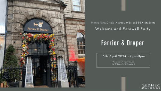 DUBLIN - Networking Drinks Alumni, MSc and BBA Students - Welcome and Farewell Party 2024