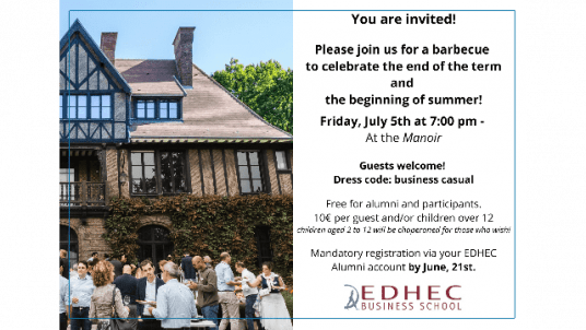 EMBA annual barbecue - Friday, July 5th