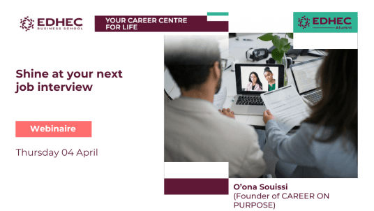 Carrière - Webinaire "Shine at your next job interview" 