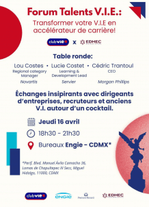 Forum Talents V.I.E. : accèlérateur de carrière