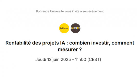 Webinaire BPI | Rentabilité des projets IA : combien investir, comment mesurer ?