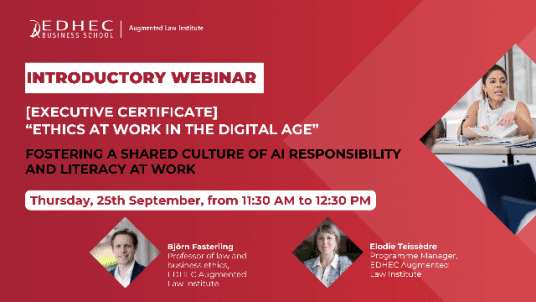 [Introductory Webinar] Executive Certificate – Ethics At Work « In The Digital Age »