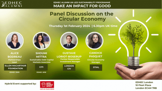 EDHEC Alumni UK - Panel discussion on the Circular Economy featuring  the Ellen MacArthur Foundation