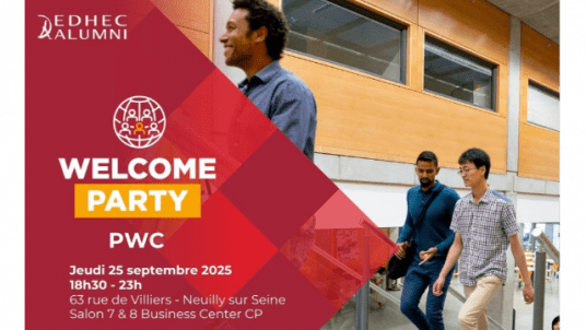 Invitation à la Welcome Party - EDHEC ALUMNI TEAM PWC 