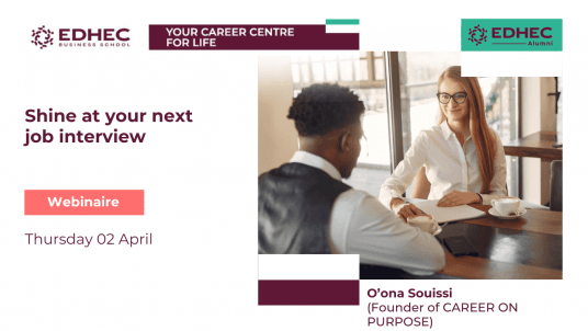Carrière - Webinaire "Shine at your next job interview" 